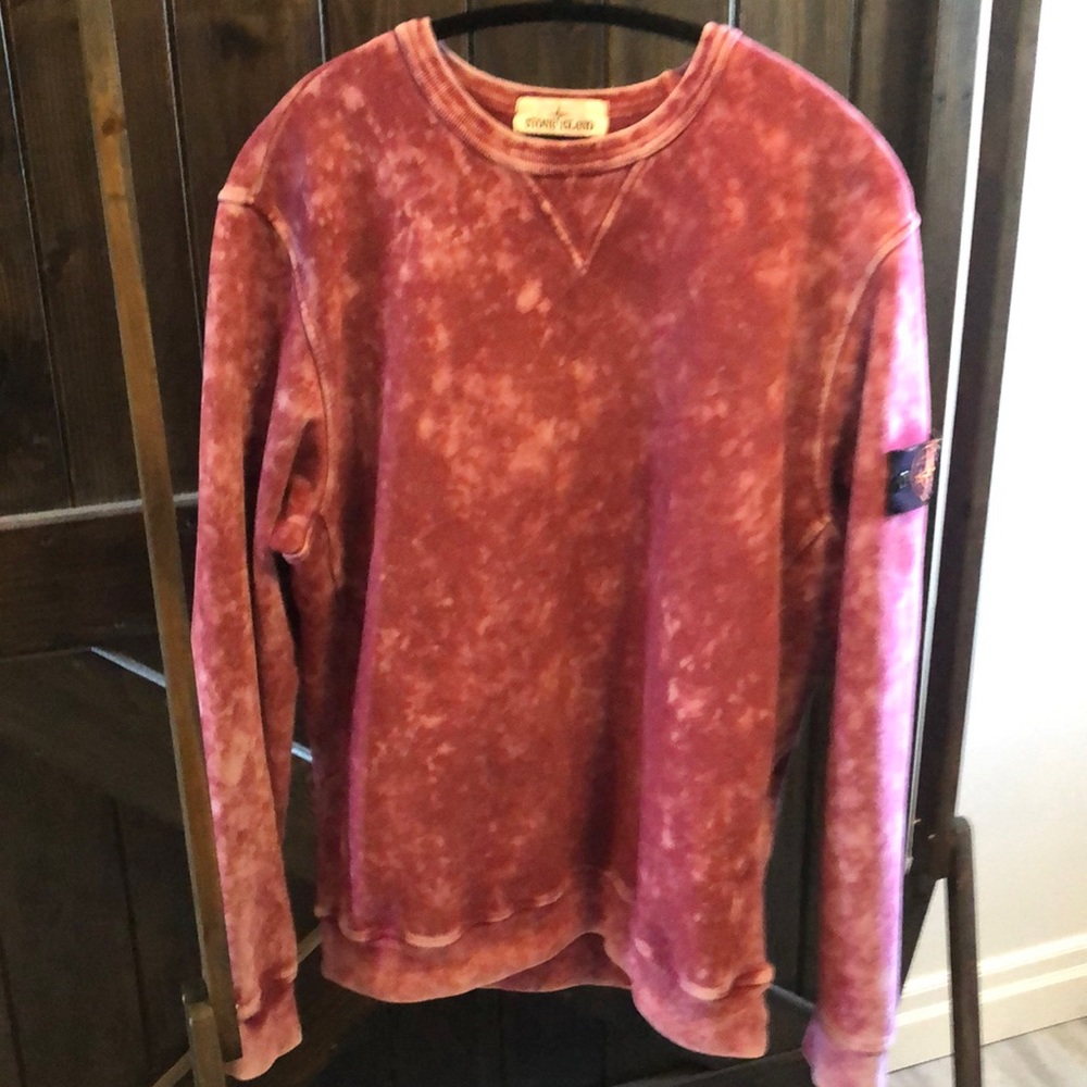 Stone Island RARE XL magenta Off-Dye crewneck. 100% authentic with certilogo.